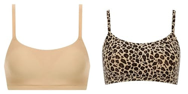 Chantelle SOFTSTRETCH, Bustier Mit Soft Cups, Rundhalsausschnitt, Unnsichtbare Unterwäsche für Damen Damen Softstretch BH, Leopard Nude, M/ im Sale